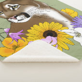 クーガーマウンテンライオンプーマフラワー シェルパブランケット (3/4)