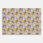 クーガーマウンテンライオンプーマフラワー ラッピングペーパーシート (正面2)