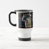 クーガーマウンテンライオン大きな猫アートタンブラー トラベルマグ (左)