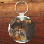 クーガーマウンテンライオン大きな猫アートデザイン4 キーホルダー (正面)