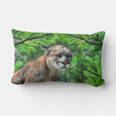 クーガーマウンテンライオン&サマーパインワイルドライフイメージ ランバークッション (裏面)