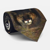 クーガーマウンテンリオン絵画大きな猫の3 ネクタイ (ロール)