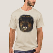 クーガーマウンテンリオン絵画大きな猫の3 Tシャツ (正面)