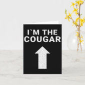 クーガーユーモアのハロウィーンの誕生日ギフトを持っている カード (黄色い花)