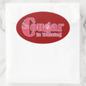 クーガー・イン・トレーニング 楕円形シール (バッグ)