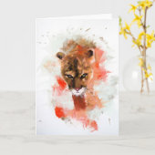 クーガー カード (黄色い花)