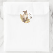 クーガー、プーマ、マウンテンライオン動物のカッブトラック ラウンドシール (バッグ)