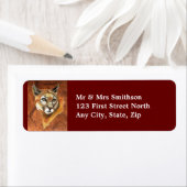 クーガー、プーマ、マウンテンライオン動物住所 シール (インサイチュ)