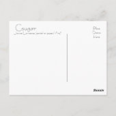 クーガー ポストカード (裏面)