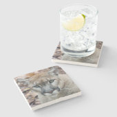 クーガー、マウンテンライオン、フロリダパンサー、プーマ2 ストーンコースター (横)