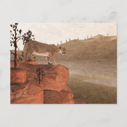 クーガー – 濃度 ポストカード (正面)