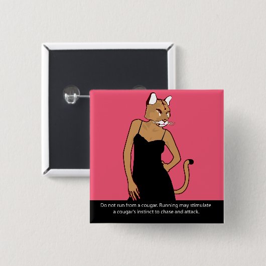 クーガー 缶バッジ (正面&裏面)