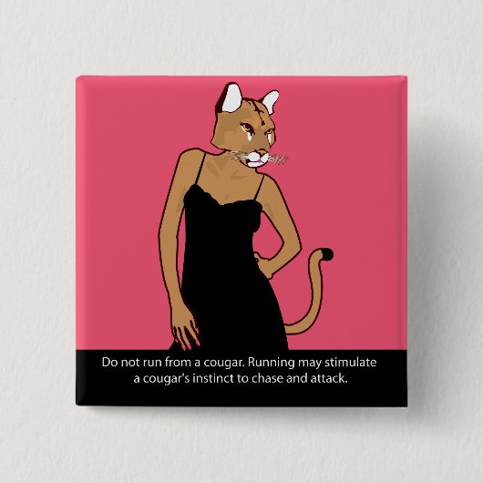 クーガー 缶バッジ (正面)