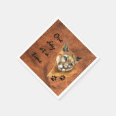 クーガーPumaマウンテンライオン"1日の時間" スタンダードカクテルナプキン (角)