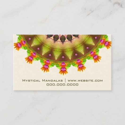 クーキー万華鏡のように千変万化するパターン 名刺 (正面)