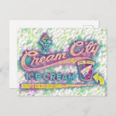 クークビル、TNクリームシティネオンサイン水彩 ポストカード (正面/裏面)