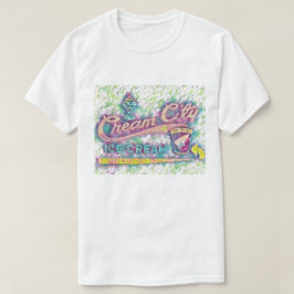 クークビル、TNクリームシティネオンサイン水彩 Tシャツ