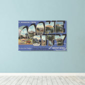 クーク市，モンタナ – ラージレターシーン2 キャンバスプリント (インサイチュ (ウッドフロア))