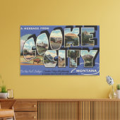 クーク市，モンタナ – ラージレターシーン2 キャンバスプリント (インサイチュ (リビング))