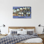 クーク市，モンタナ – ラージレターシーン2 キャンバスプリント (インサイチュ (寝室))