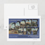 クーク市，モンタナ – ラージレターシーン ポストカード (正面/裏面)