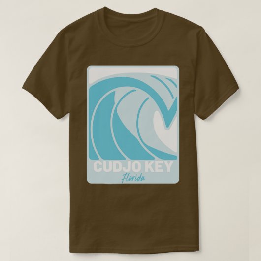 クージョ鍵フロリダ大西洋海FLクラッシュ波 Tシャツ (デザイン正面)