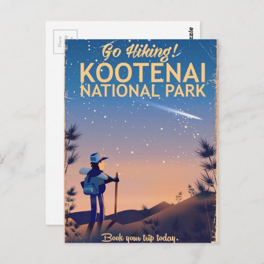 クートニー国立公園ハイキング旅行ポスター ポストカード (正面/裏面)