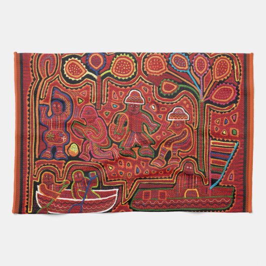 クーナインディアンメンズインカイコス キッチンタオル (横)