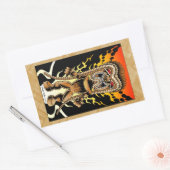 クーハワイアンティキゴッド 長方形シール (封筒)