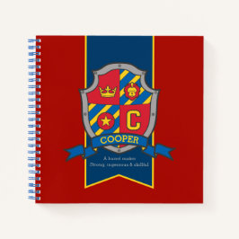クーパーの名前は、クレストの赤い青のノートを意味する ノートブック