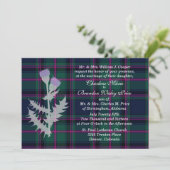 クーパークランタータンチェックプレイド結婚式招待状 招待状 (スタンド正面)