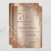 クーパーグリッタードリップス70誕生日 招待状 (正面/裏面)
