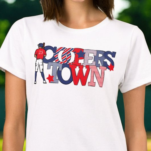 クーパーズタウン愛国野球カスタムイヤーTシャツ Tシャツ