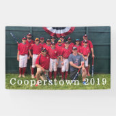 クーパーズタウン野球チームの写真 / コーチと選手 横断幕 (横)