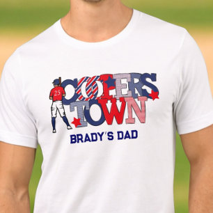 クーパーズタウン 野球 父 / パーソナライズ アメリカ国旗 トライブレンドTシャツ