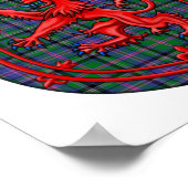 クーパータータンチェックスコティッシュプライドライオンラパント ポスター (角)