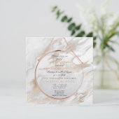 クーパーブライダルシャワーパーリーピンクマーブルホワイトグレー 招待状 (スタンド正面)