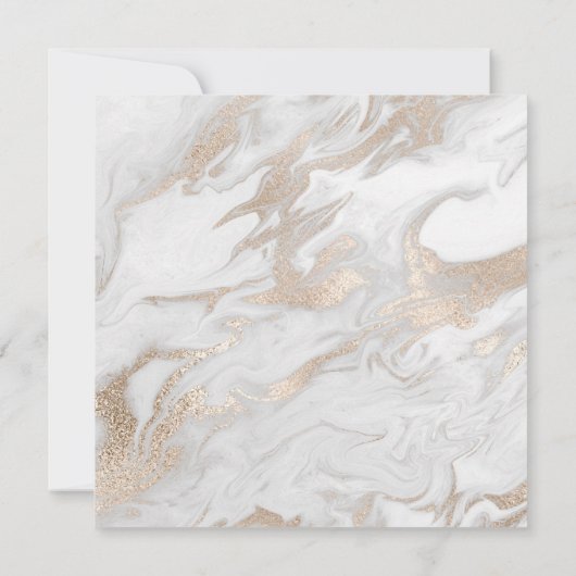 クーパーブライダルシャワーパーリーピンクマーブルホワイトグレー 招待状 (裏面)