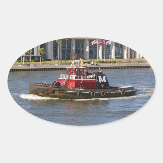 クーパーモランのステッカー 楕円形シール (正面)