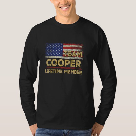 クーパー姓シャツチームクーパー生涯会員 Tシャツ (正面)