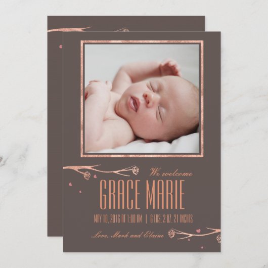 クーパー春の花生誕発表 案内状 (正面/裏面)