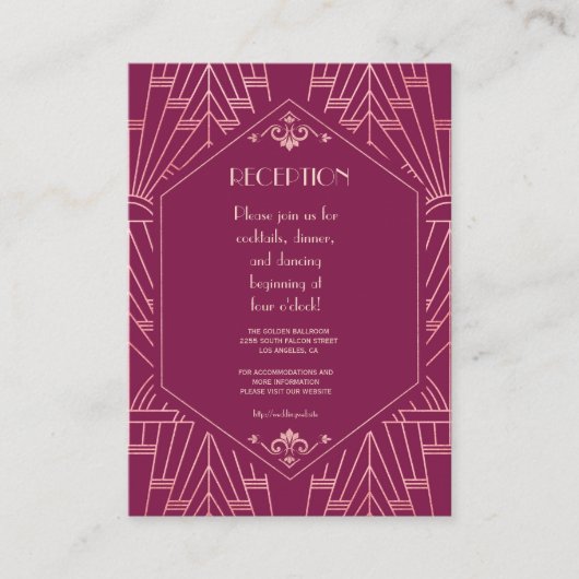 クーパー素晴らしバラギャツビー1920結婚年代 エンクロージャーカード (正面)