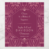 クーパー素晴らしバラギャツビー1920結婚年代 ワインラベル (シングルラベル)