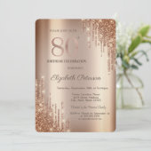 クーパー グリッター ドリップス 80歳の誕生日 招待状 (スタンド正面)