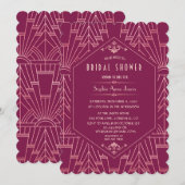 クーパー ローズ グレートギャツビー 1920年代 ブライズシャワー 招待状 (正面/裏面)