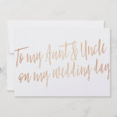 クーパー「私の叔母と叔父に私の結婚式の日」 (正面)