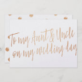 クーパー「私の叔母と叔父に私の結婚式の日」 (正面/裏面)