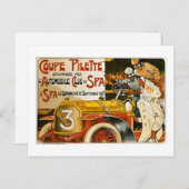 クーペピレットヴィンテージスペインの自動車ポスター ポストカード (正面/裏面)