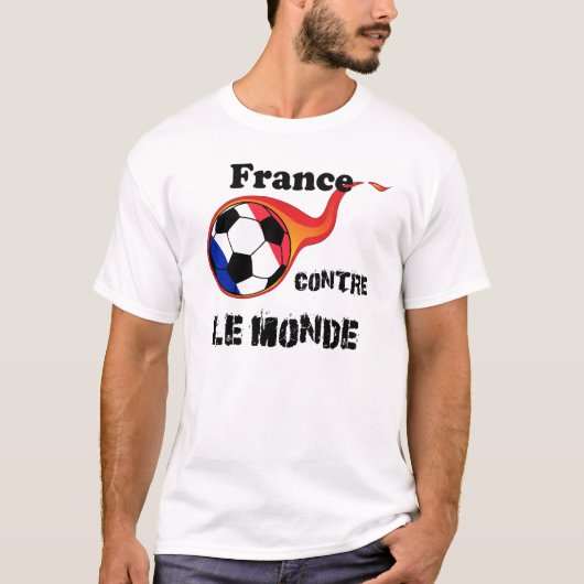 クーペ・デュ・モンド語 – フランス対ル・モンド Tシャツ (正面)
