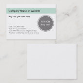 クーポンの名刺 割引カード (正面/裏面)